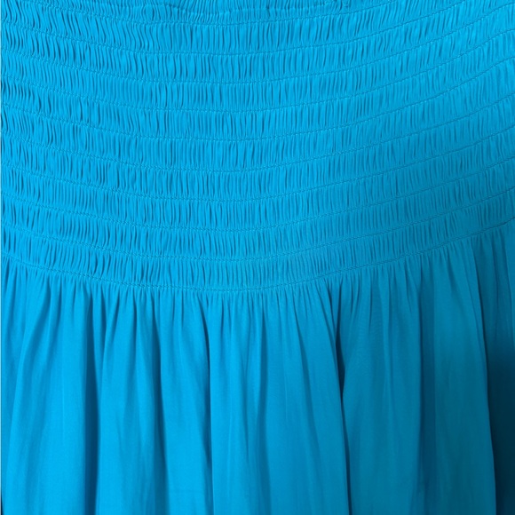 Calypso St. Barth Anima Smocked Vibrant Turquoise Breezy A-Line Skirt Size XS - Picture 9 of 13